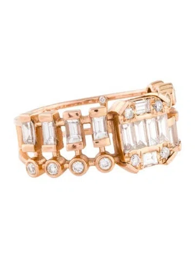 Pre-owned Shay 18k Diamond Illusion Dot Dash Diamond Ring In Multi