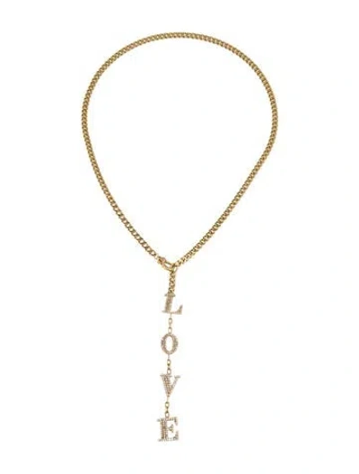 Pre-owned Shay 18k Diamond Love Y Necklace, 15" In Multi