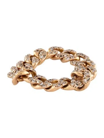Pre-owned Shay 18k Diamond Mini Link Ring In Multi