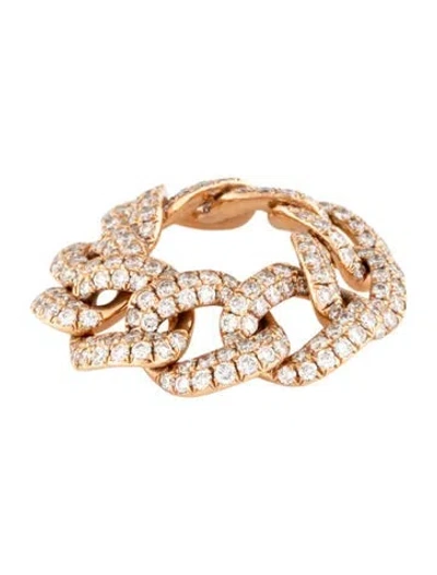 Pre-owned Shay 18k Diamond Pavé Essential Link Ring In Multicolor