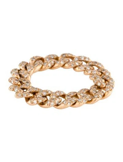 Pre-owned Shay 18k Diamond Pavé Ready To Ship Mini Link Ring In Multicolor