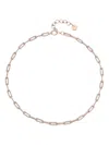 Shay 18k Rose Gold Diamond Cable-link Chain Necklace In Gold