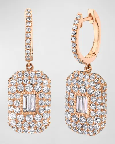 Shay Rose Gold And Diamond New Modern Drop Earrings