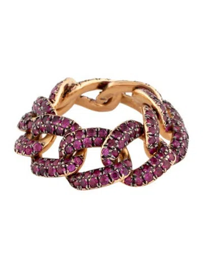 Pre-owned Shay 18k Ruby Essential Link Ring In Multicolor