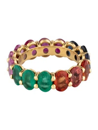 Pre-owned Shay 18k Sapphire, Ruby & Emerald Eternity Band In Multicolor