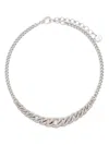 Shay 18k White Gold Chain Diamond Necklace In Silver