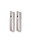 Shay Elongated Deco Link 18-karat White Gold Diamond Earrings In Silver