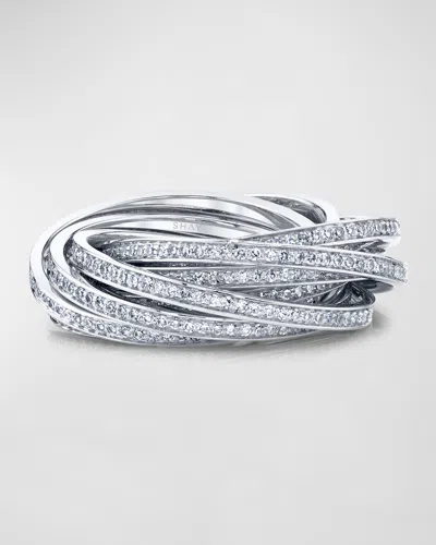 Shay 18k White Gold Diamond Rolling Orbit Ring In Women