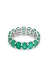 Shay 18k White Gold Emerald Ring In White