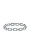 Shay 18k White Gold Flat Geo Link Diamond Bracelet In White