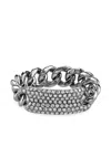 Shay 18k White Gold Mini Link Diamond Ring In Black