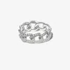 Shay 18k White Gold Two Tone Curb Link Diamond Ring In Silver