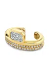 Shay 18k Yellow Gold Floating Bezel Diamond Ear Cuff In Gold