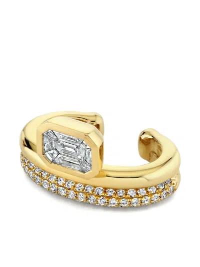 Shay 18k Yellow Gold Floating Bezel Diamond Ear Cuff