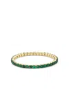 Shay 18k Yellow Gold Green Garnet Single Thread Ring In Gold
