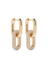 Shay 18k Yellow Gold Mini Double Partial Diamond Earrings In Gold