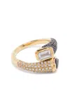 Shay 18k Yellow Gold Mixed Bypass Diamond And Sapphire Pinky Ring