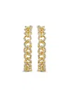 Shay 18k Yellow Gold Páve Link Diamond Hoop Earrings
