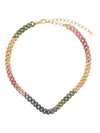 Shay 18k Yellow Gold Rainbow Pave Choker In Gold