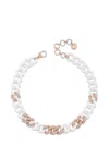 Shay 18kt Rose Gold Ceramic Jumbo Diamond Necklace In Pink