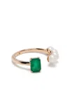 Shay 18kt Rose Gold Multi-stone Ring In Silver