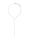 Shay 18kt White Gold Diamond Infinity Y Necklace In Silver