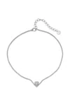 Shay 18kt White Gold Floating Heart Diamond Necklace In White