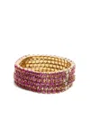 Shay 18k Yellow Gold Sapphire And Diamond Ring In Red