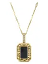 Shay 18k Yellow Gold Diamond And Onyx Pendant Necklace In Gold