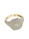Shay 18kt Yellow Gold Diamond Baguette Pavé Ring In Gold