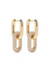 Shay 18k Yellow Gold Mini Double Partial Diamond Earrings In Gold