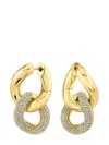 Shay 18kt Yellow Gold Double Link Diamond Earrings In Gold
