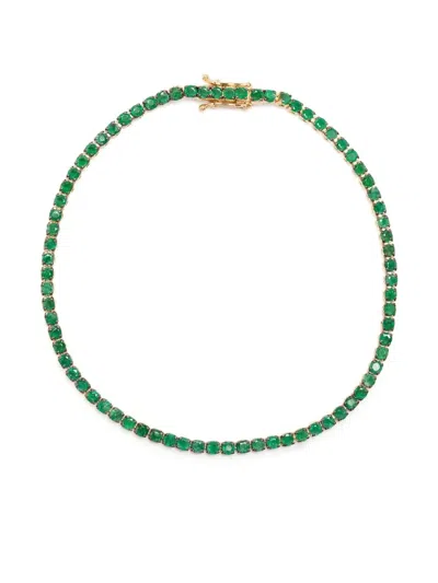 Shay 18kt Yellow Gold Emerald Bracelet In Green