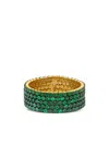 Shay 18kt Yellow Gold Garnet Stackable Ring In 金色