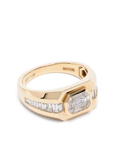 Shay 18kt Yellow Gold Illusion Diamond Signet Ring