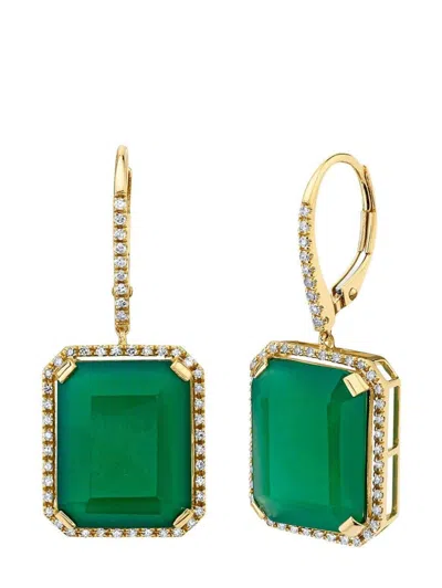 Shay 18kt Yellow Gold Portrait Diamond Earrings