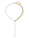 Shay 18kt Yellow Gold Split Pearl And Diamond Necklace In Gelb