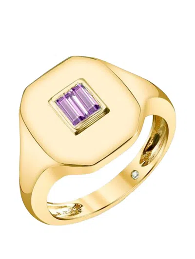 Shay Amethyst Baguette Ring In Gold