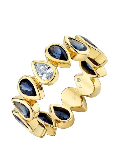 Shay Blue Sapphire Diamond Ring In Gold
