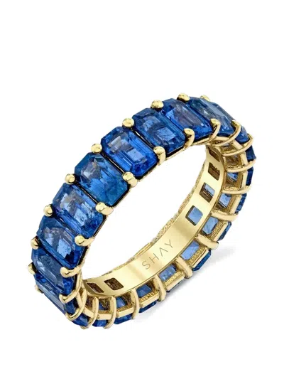 Shay Blue-sapphire Eternity Ring In Gold