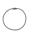 Shay 18k Blackened Gold Diamond Bracelet In Silver