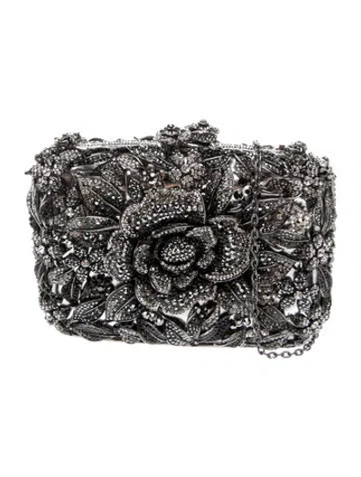 Pre-owned Shay Crystal Evening Bag In Black/grey