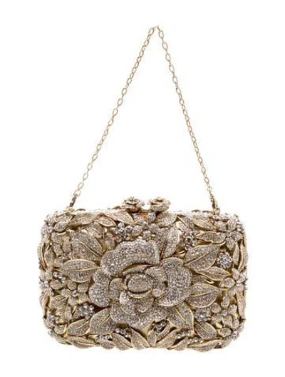 Pre-owned Shay Crystal Evening Bag In Neutrals
