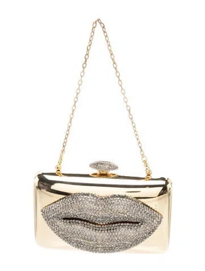 Pre-owned Shay Crystal Evening Bag In Neutrals
