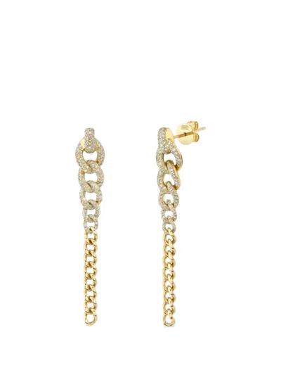 Shay Diamond Chain-link Earrings In Gold
