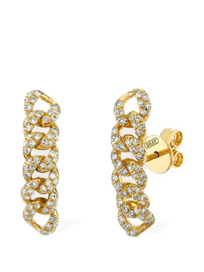 Shay Diamond Essential Six Link Huggie Earrings In Gold