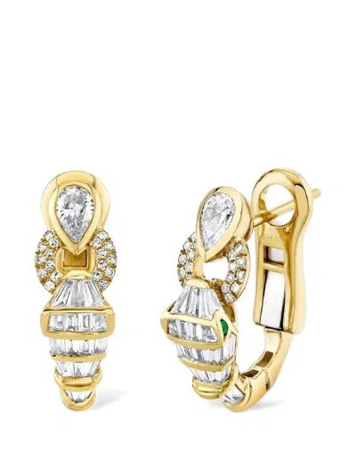 Shay Diamond Serpentine Huggies Earrings In Gold
