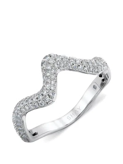 Shay Diamond Wave Ring In Metallic