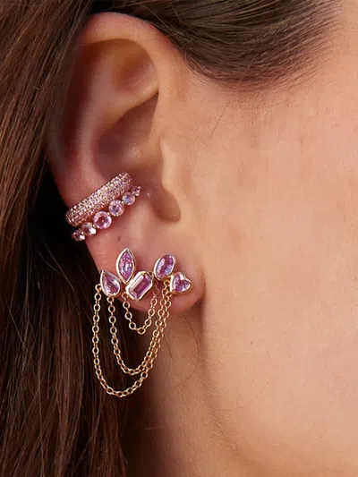 Shay Embellished Sapphire Ear Cuff In Gold