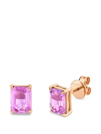 Shay Embellished Sapphire Stud Earrings In Purple